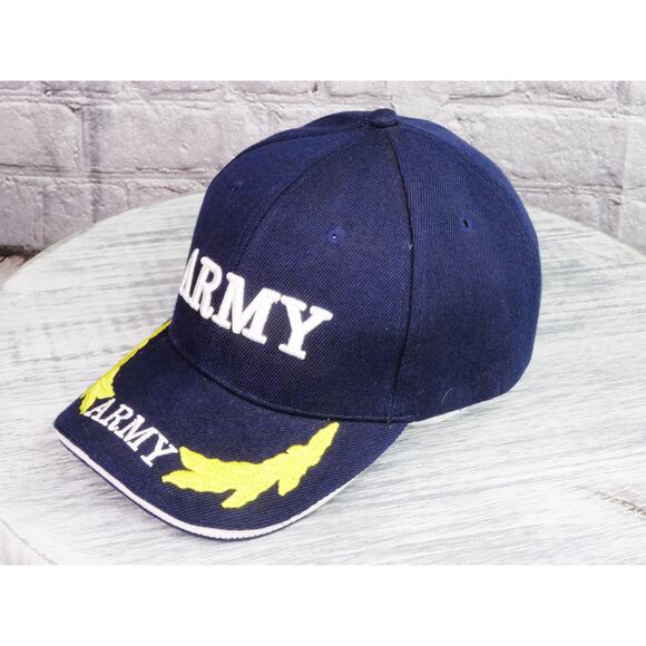 US Army Scrambled Egg Adjustable (Hook & Loop) Hat CapOne Size Fits Most - Picture 2 of 14